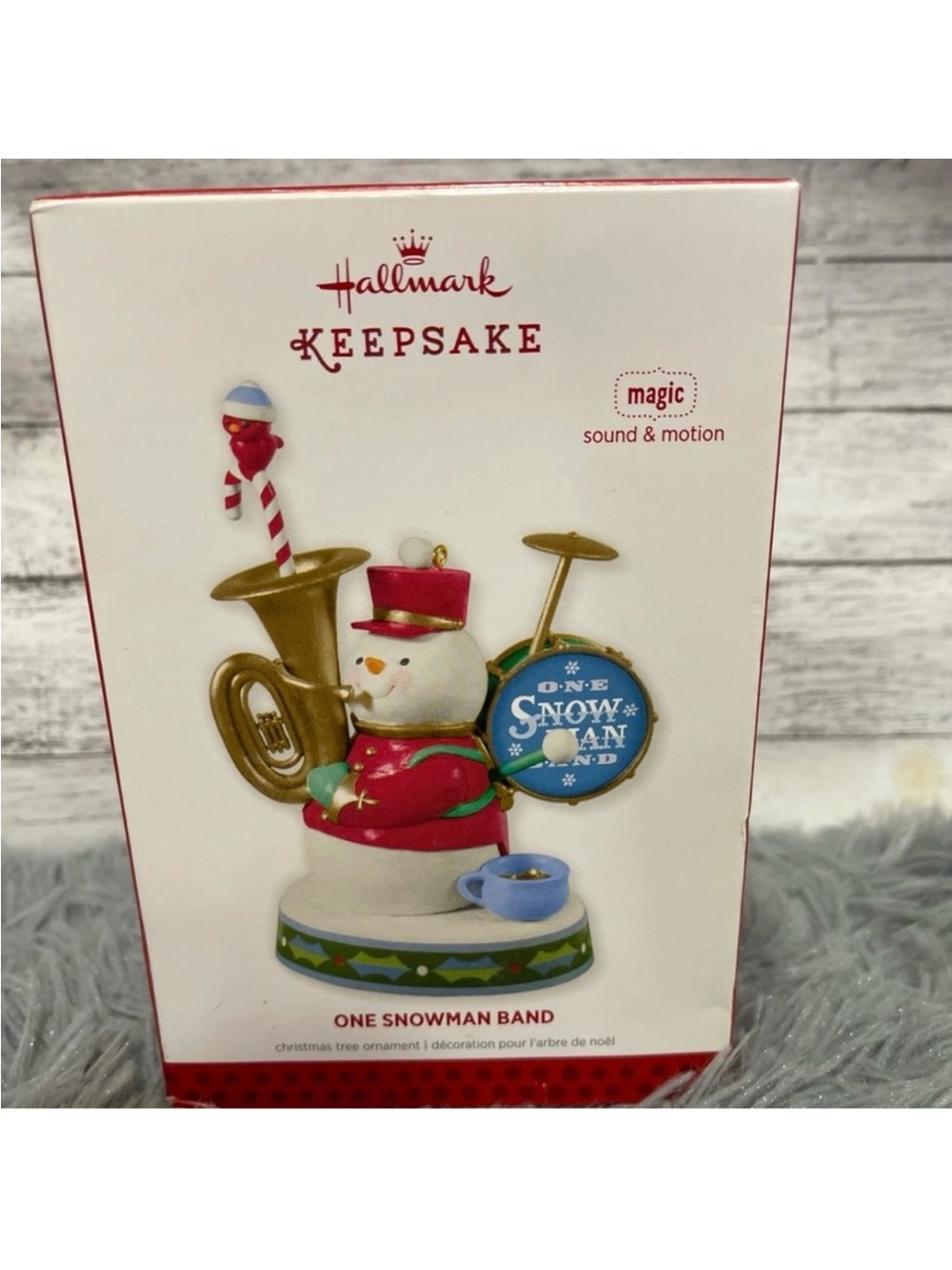 Hallmark One Snowman Band musical Ornament 2013
